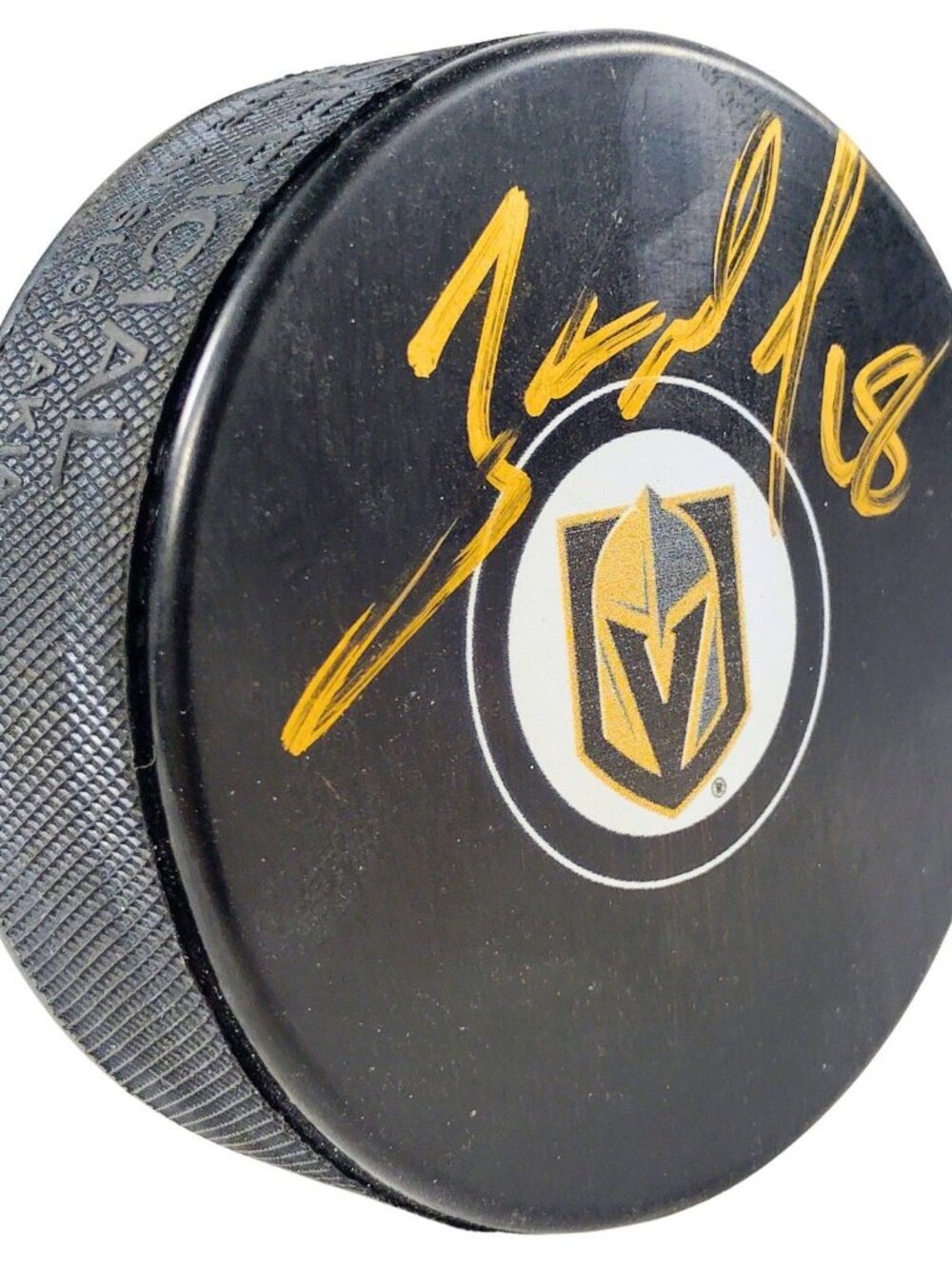 James Neal Signed Vegas Golden Knights Puck Exact Proof COA NHL VGK Hockey Auto